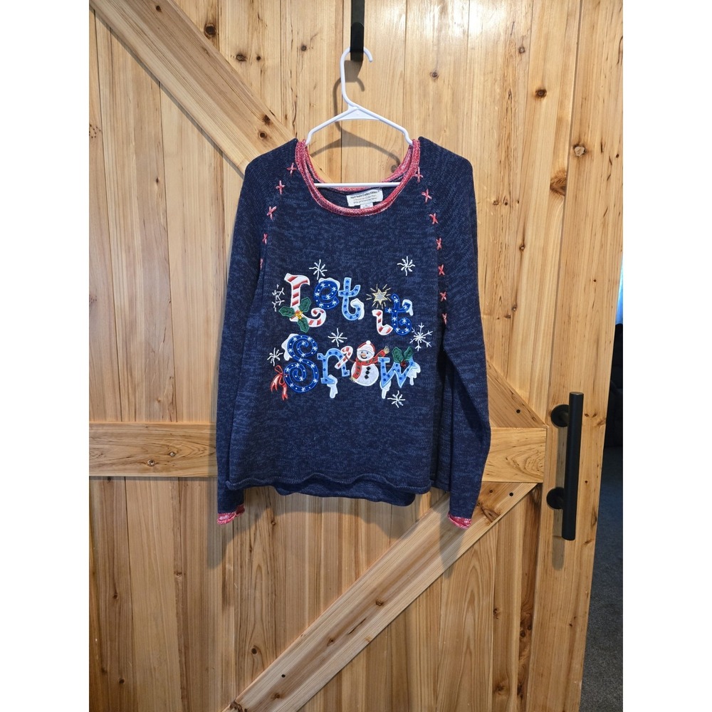 Women's Heirloom Collectibles Snowman Christmas Sweater Size Xl